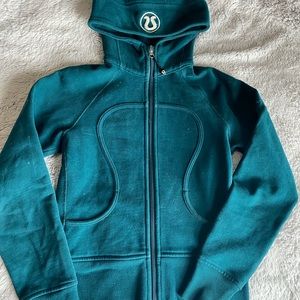 Teal Lululemon Scuba Hoodie - Size 4